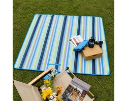 Picknickkleed - 200cm x 200cm - Opvouwbaar met handvat - Campingkleed - Laken - Strandkleed - Waterdicht - Strandmat - Campinkleed - Tapijt - Kamperen - Strand - Vakantie - Reizen