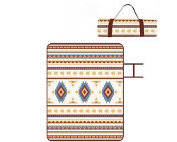 Picknickkleed voor buiten - 150x200cm - Zandloos strandkleed - Draagbare wasbare strandmat picknickkleed - Geschikt voor droge stranden, barbecues, picknicks, wandelen, reizen en kamperen -Beige