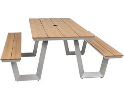 Picknicktafel Coffee Bay | Champagne | Aluminium & Tecon Teak