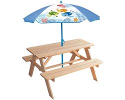 Picknicktafel Fun House Bruin Parasoll (125 x ø 100 cm)
