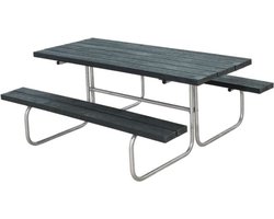 Picknicktafel gerecycled kunststof - Classic grijs 155 x 177 x 73 cm