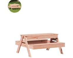 Picknicktafel - Kinderen - Tuintafel - Multifunctionele Picknick tafel - Speeltafel - Geschikt voor Buiten - Douglashout