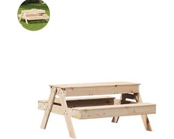 Picknicktafel - Kinderen - Tuintafel - Multifunctionele Picknick tafel - Speeltafel - Geschikt voor Buiten - Douglashout