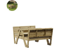 Picknicktafel - Kinderen - Tuintafel - Multifunctionele Picknick tafel - Speeltafel - Geschikt voor Buiten - Geïmpregneerd hout