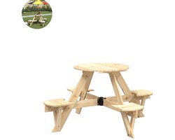 Picknicktafel - Kinderen - Tuintafel - Multifunctionele Picknick tafel - Speeltafel - Geschikt voor Buiten - Vurenhout