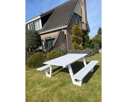 Picknicktafel London - Wit - Aluminium - 180cm
