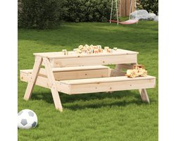 Picknicktafel met zandbak voor kinderen massief grenenhout