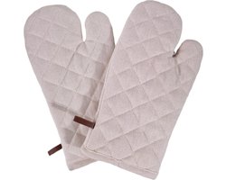 Picnic Ovenwanten set van 2 stuks 100% katoen | Richmond Potpourri | Ovenhandschoen Rose | 15x32cm