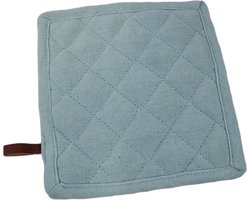 Picnic Pannenlappen set van 4 stuks 100% katoen | Richmond Lagoon | Licht Blauw | 20x20cm