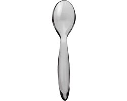 Pico Eierlepeltje Transparant - Set van 6 - Mooi bij het ontbijt of bij de brunch- Hoogwaardig materiaal - Italiaans product -
