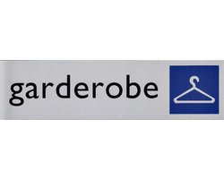 Pictogrambord Garderobe 165 x 44 mm