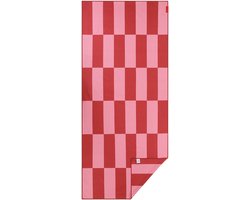 PIECE OF SUN® Strandlaken groot 90x200 cm – Rood / roze / lichtroze – Zandvrij Sneldrogend Microvezel Badlaken – Duurzaam & Lichtgewicht – Voor Strand, Sauna & Reizen - Cadeau voor vrouwen - Kerstcadeautjes - Kerstcadeaus voor Volwassenen - Kerstdeal