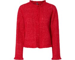 Pieces Vest Pcjasmijn Ls O-neck Knit Caridgan 17159474 Goji Berry Dames Maat - L