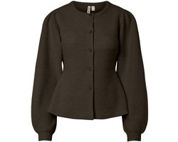 Pieces Vest Pcsilly Ls Puff Knit Cardigan Noos 17166689 Delicioso/melange Dames Maat - M