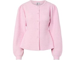 Pieces Vest Pcsilly Ls Puff Knit Cardigan Noos 17166689 Roseate Spoonbill/melange Dames Maat - XL