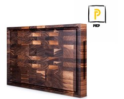 PIEP® Luxe Acacia Houten Snijplank – Kerstcadeau - Groot formaat 38x26x3,5 – Sapgeul – Brood-, Kaas- & Tapasplank