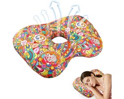 Piercing Kussen - 41*27*9cm - Oorkussen - Traagschuim - Donut Kussen Met Gat Voor Oor - Hoofdkussen Zijslaper - Ringkussen - Piercingkussen - Ringkussen voor Oorpijn - Hoofd Kussen - Zijslaper Kussen - Rood