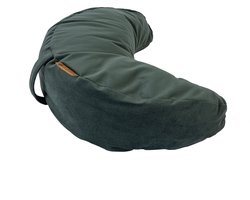 Pierre Sports Halve Maan Yoga Kussen - Donkergroen - Gevuld met Hennepvezels - 22x40x12cm