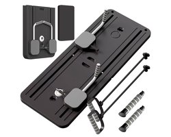 Pilates board – Reformer - Multifunctioneel Fitness board - Pilates Bord Met Weerstandsbanden & Push-Up Handgrepen – Full Body Workout - Thuis & Outdoor - Zwart