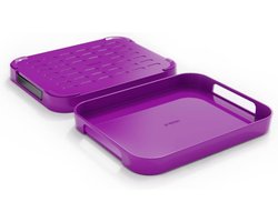 PILE S - paars dienblad van melamine - 31 x 25 cm - hoogglans afwerking - voor thuis, kantoor, tuin