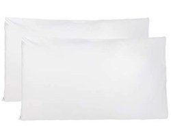 Pillow Cases 100% Pure Cotton 40x70 CM - Set of 2 Bed Cushion Fabrics - Made in Italy - White