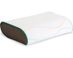 Pillow You Groen | Hoofdkussen | Ergonomisch | Geschikt voor rugslapers en zijslapers | Wasbare tijk op 60 graden | Ventilerend | Anti allergeen | Traagschuim |
