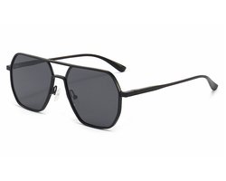 Piloten Zonnebril Unisex - Zwart Montuur met Grijze Glazen - UV Bescherming - Voor Autorijden & Vakantie
