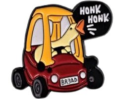 Pin Broche - Honk honk goose - Kledingspeld - bread - Speldje voor rugzak of kleding - Kleine cadeautjes - enamel pin - Grappige badge - 1 stuk