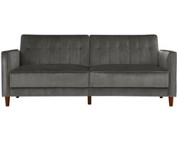 Pin Tufted | Slaapbank 2-zits in fluweel grijs