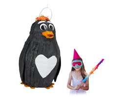 pinata pinguin - kinderen - zelf vullen - verjaardag - babyshower - 42 cm