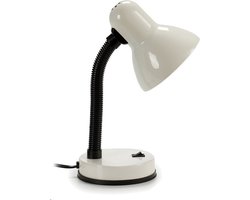 Pincello Tafellamp/bureaulampje Desk Light - metaal - wit - H33 cm- Leeslampje - buigzame stang