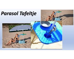Pincho - Handig Parasol Tafeltje voor Parasols met stokdiameter tot 23 mm - Blauw of Licht Groen