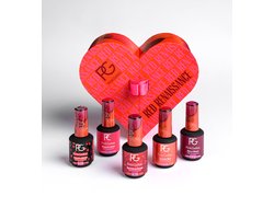 Pink Gellac Red Renaissance Limited Edition Gellak Set Collection Box - Gellak Set van 5 x 15 ml Kleuren Gellak - Valentijn Cadeau voor Haar - Gel Nagellak - Gel Lak
