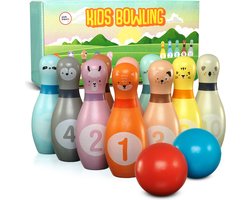 Pink Papaya Kids Bowling Animal, 12-delig kinderbowling