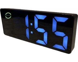 Pinnacle Living-Deluxe Digitale Klok - Slaapkamer - Geluidssensor - Wekker - Zwart - USB - Batterij - Wit LED