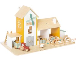 Pinolino boerderij Henro met accessoires – houten speelgoed set