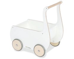 Pinolino Houten Loopwagen Mette Wit - Poppenwagen