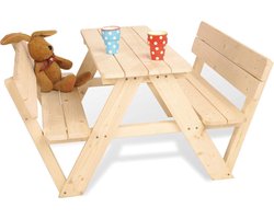 Pinolino Kinderpicknicktafel Nicki met Rugleuning voor 4 personen