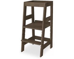 Pinolino leertoren Fino – bruin gelakt – houten learning tower - peuter stoel