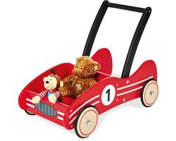 Pinolino - Leren loopkar Kimi - rood - houten speelgoed