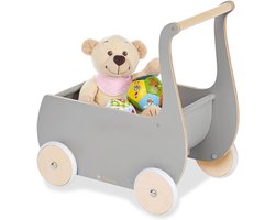 Pinolino - Loopwagen - houten poppenwagen - "Mette " Grijs