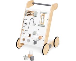 Pinolino "Tino"- Activity Loopwagen - looptrainer - wit- houten speelgoed