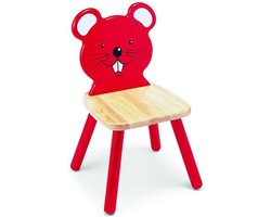 Pintoy P99241 Houten Stoel Rode Muis - Speelgoed - Kindermeubels en Accessoires