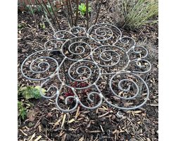 Pioenstevun - Zware Metalen Plantensteun - 1 Stuk - Weerbestendig Ontwerp - Voor Pioenen Rozen En Hortensia's - zilver