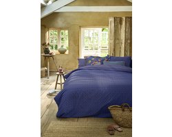 Pip Studio Alvida dekbedovertrek - Eenpersoons - 140 x 200/220 cm - Donkerblauw