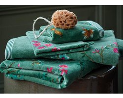 PIP Studio badgoed Les Fleurs green - handdoek 55x100 cm