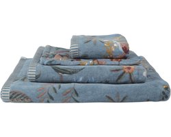 Pip Studio badgoed Secret Garden blue - Washand 16x22 cm