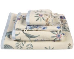 Pip Studio Badlaken Secret Garden White Blue 70x140