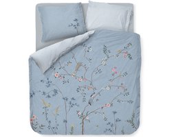 Pip Studio Bamboo Blossom dekbedovertrek - Eenpersoons - 140 x 200/220 cm - Licht blauw