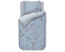 Pip Studio Bamboo Blossom kussensloop - Licht blauw - 60 x 70 cm